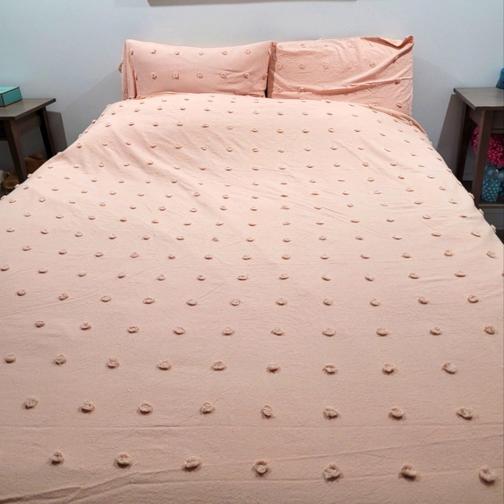 100% cotton king size duvet cover and shams